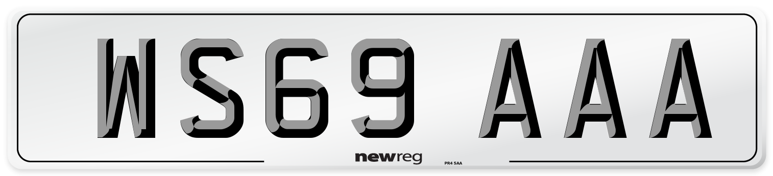WS69 AAA Number Plate from New Reg